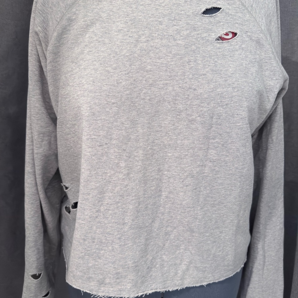 Gray Distressed Women's Sweatshirt Lily & Lottie